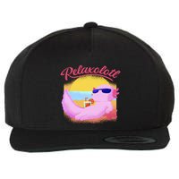 Relaxolotl Axolotl On Vacation Summer Beach Fun In The Sun Wool Snapback Cap