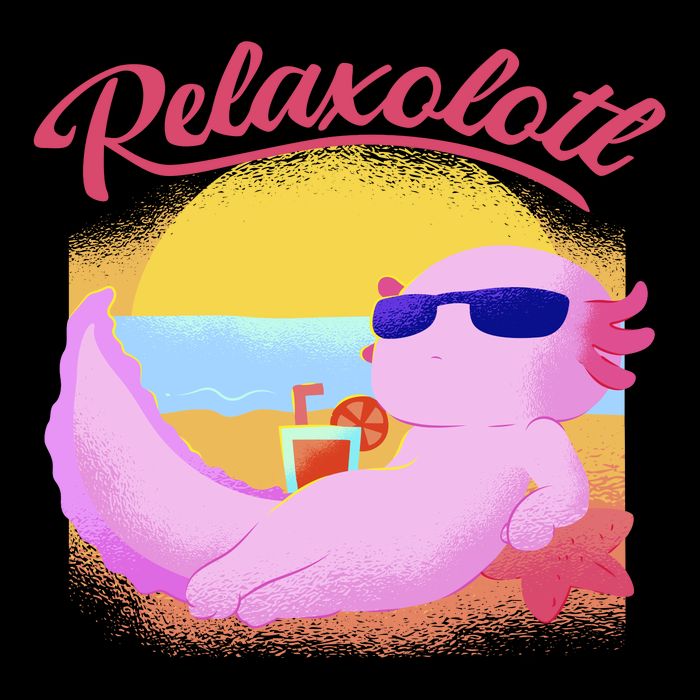 Relaxolotl Axolotl On Vacation Summer Beach Fun In The Sun Wool Snapback Cap