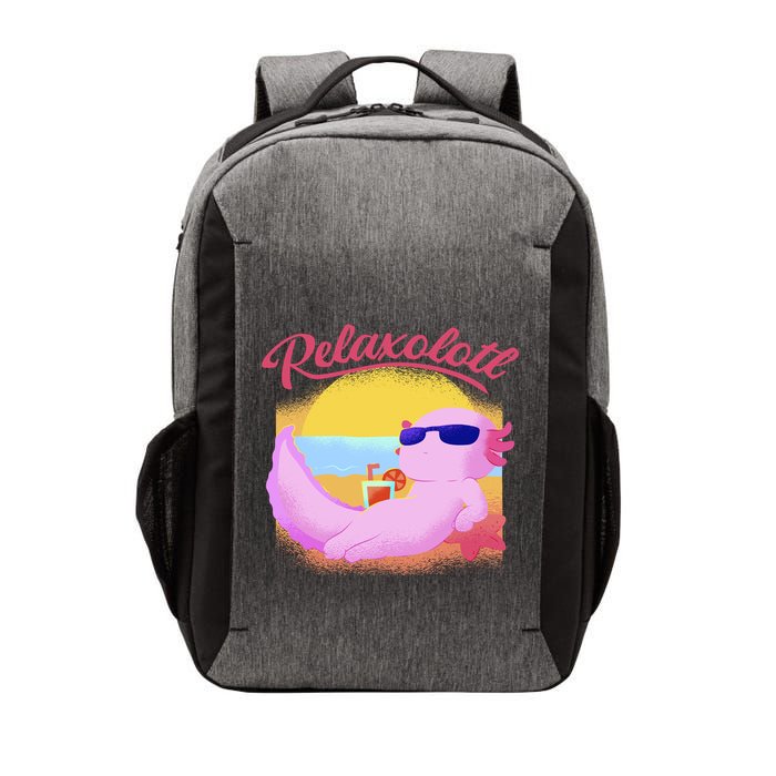 Relaxolotl Axolotl On Vacation Summer Beach Fun In The Sun Vector Backpack