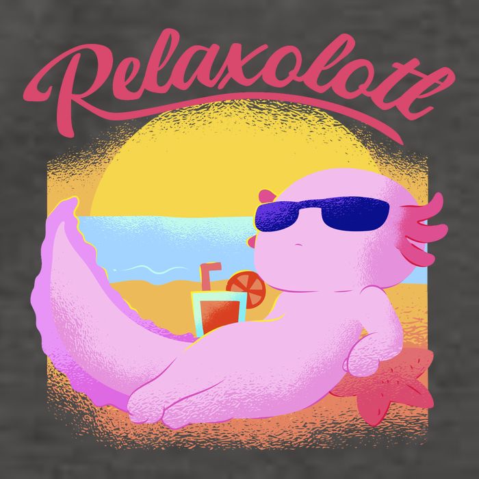 Relaxolotl Axolotl On Vacation Summer Beach Fun In The Sun Vector Backpack