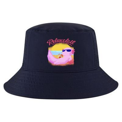Relaxolotl Axolotl On Vacation Summer Beach Fun In The Sun Cool Comfort Performance Bucket Hat