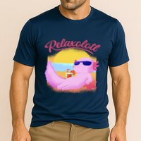 Relaxolotl Axolotl On Vacation Summer Beach Fun In The Sun Cooling Performance Crew T-Shirt