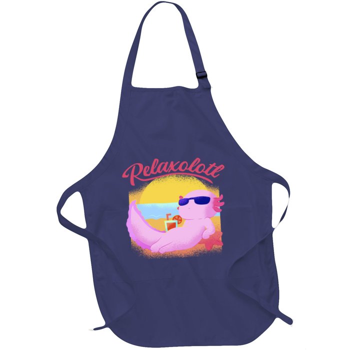 Relaxolotl Axolotl On Vacation Summer Beach Fun In The Sun Apron