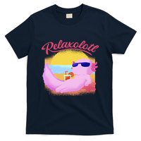 Relaxolotl Axolotl On Vacation Summer Beach Fun In The Sun T-Shirt