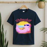 Relaxolotl Axolotl On Vacation Summer Beach Fun In The Sun T-Shirt