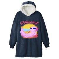Relaxolotl Axolotl On Vacation Summer Beach Fun In The Sun Hooded Wearable Blanket