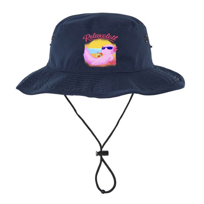 Relaxolotl Axolotl On Vacation Summer Beach Fun In The Sun Bucket Hat