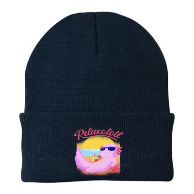 Relaxolotl Axolotl On Vacation Summer Beach Fun In The Sun Beanie