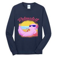Relaxolotl Axolotl On Vacation Summer Beach Fun In The Sun Tall Long Sleeve T-Shirt