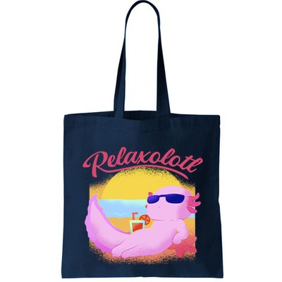 Relaxolotl Axolotl On Vacation Summer Beach Fun In The Sun Bag