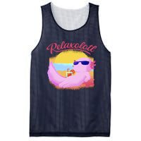 Relaxolotl Axolotl On Vacation Summer Beach Fun In The Sun Mesh Reversible Basketball Jersey Tank