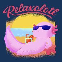 Relaxolotl Axolotl On Vacation Summer Beach Fun In The Sun Poster