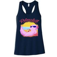 Relaxolotl Axolotl On Vacation Summer Beach Fun In The Sun Women's Racerback Tank