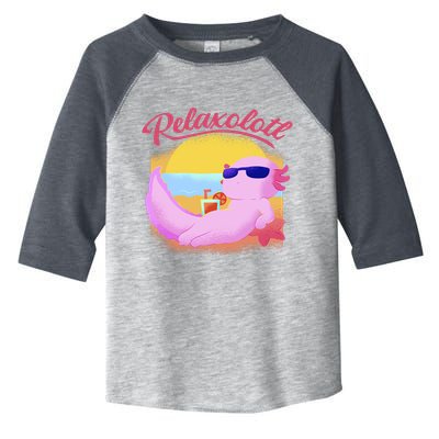 Relaxolotl Axolotl On Vacation Summer Beach Fun In The Sun Toddler Fine Jersey T-Shirt