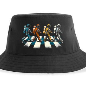 Retro Astronaut Outer Space Sustainable Bucket Hat