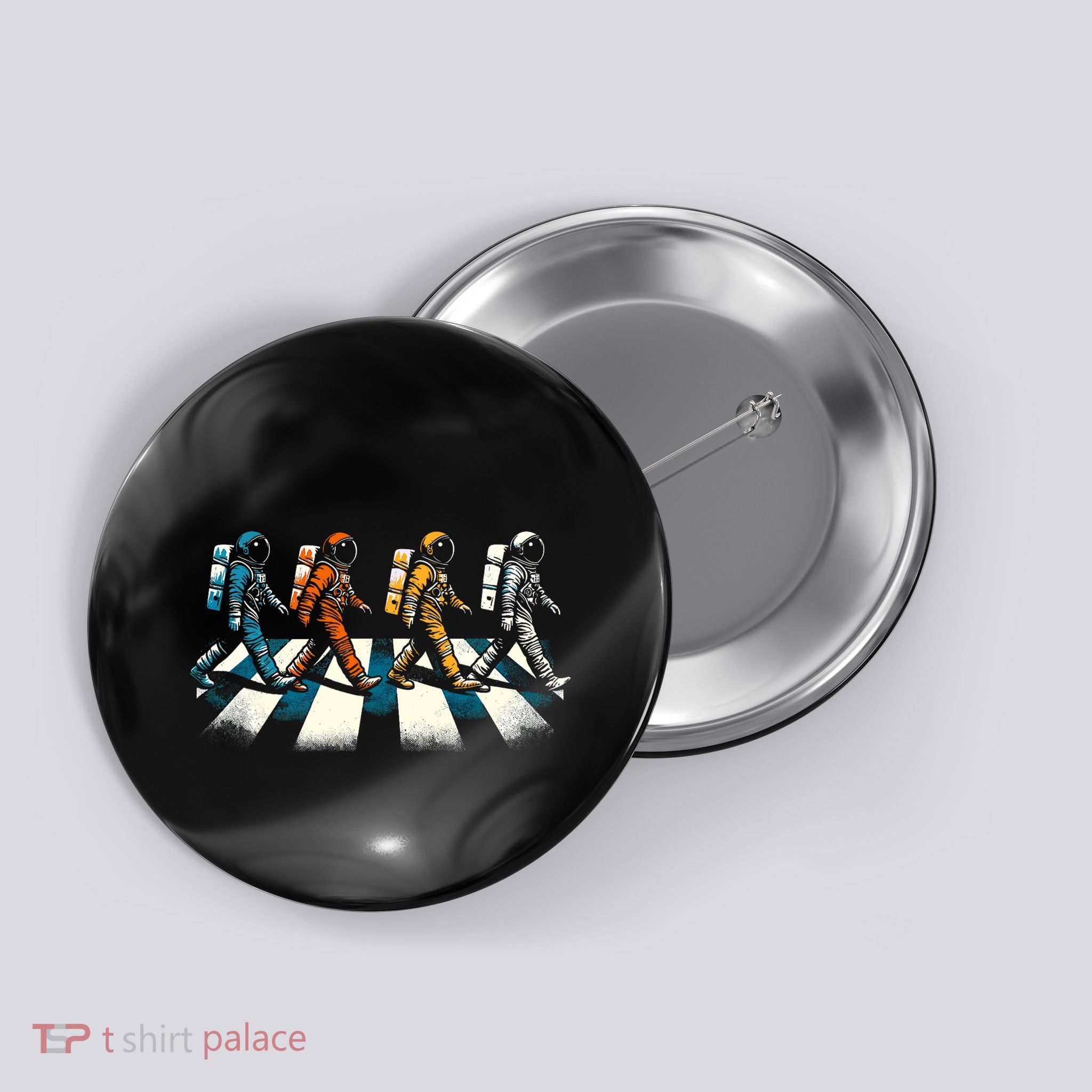 Retro Astronaut Outer Space Button