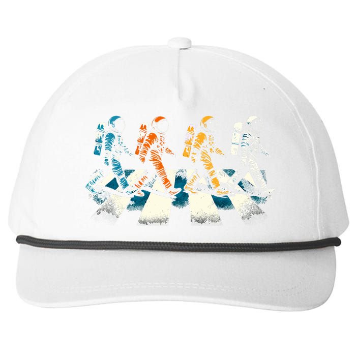 Retro Astronaut Outer Space Snapback Five-Panel Rope Hat