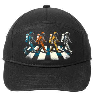 Retro Astronaut Outer Space 7-Panel Snapback Hat