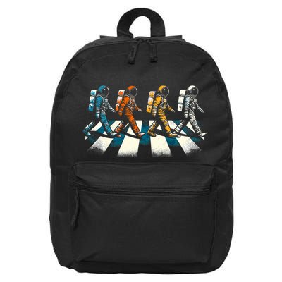 Retro Astronaut Outer Space 16 in Basic Backpack