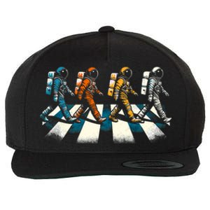 Retro Astronaut Outer Space Wool Snapback Cap