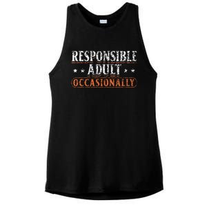 Responsible Adult Occasionally Puberty Responsible Ladies PosiCharge Tri-Blend Wicking Tank