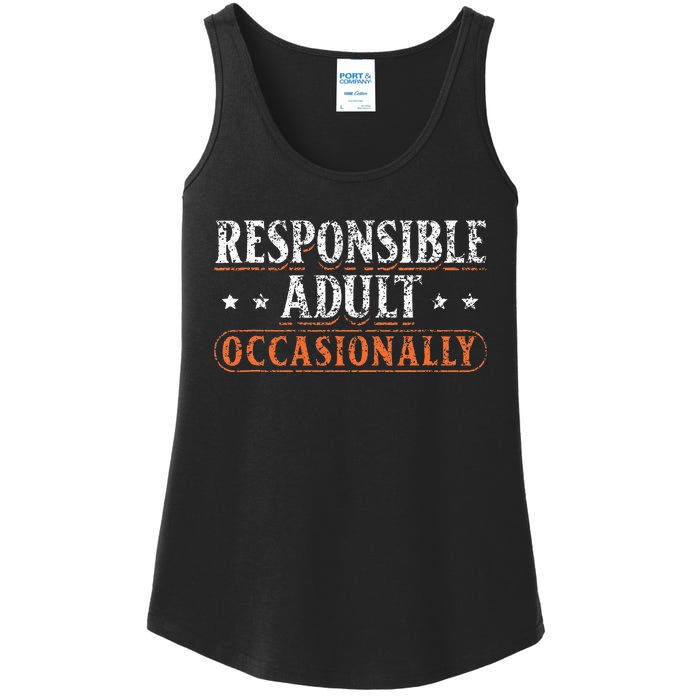 Responsible Adult Occasionally Puberty Responsible Ladies Essential Tank