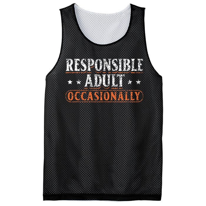 Responsible Adult Occasionally Puberty Responsible Mesh Reversible Basketball Jersey Tank