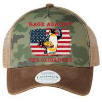 Rage Against Oligarchy Penguin Hands Off Fight Resist Legacy Tie Dye Trucker Hat