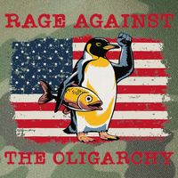 Rage Against Oligarchy Penguin Hands Off Fight Resist Legacy Tie Dye Trucker Hat