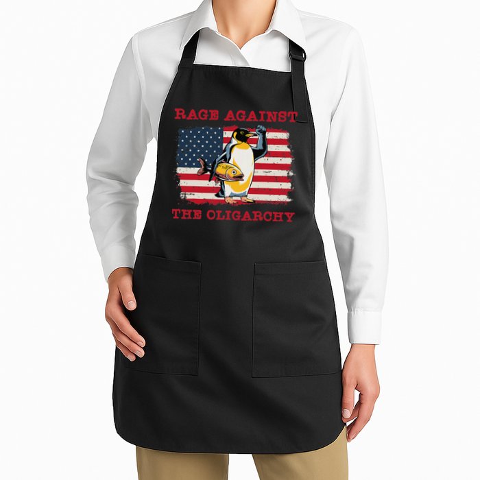 Rage Against Oligarchy Penguin Hands Off Fight Resist Apron