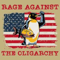 Rage Against Oligarchy Penguin Hands Off Fight Resist Tall Long Sleeve T-Shirt