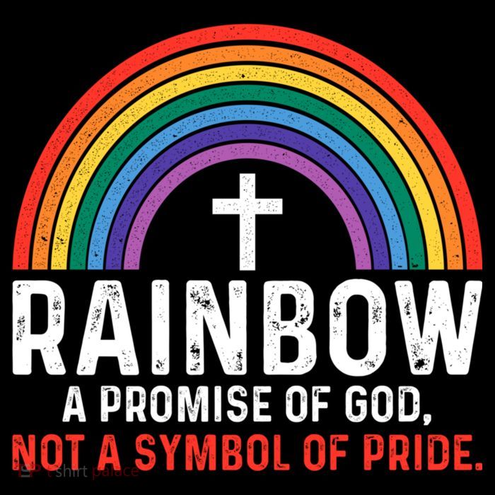 Rainbow A Promise Of God Not A Symbol Of Pride Drawstring Bag
