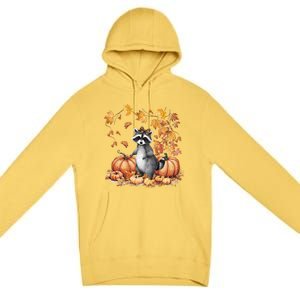 Raccoon And Pumpkin Spice Lovers Premium Pullover Hoodie