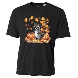 Raccoon And Pumpkin Spice Lovers Cooling Performance Crew T-Shirt