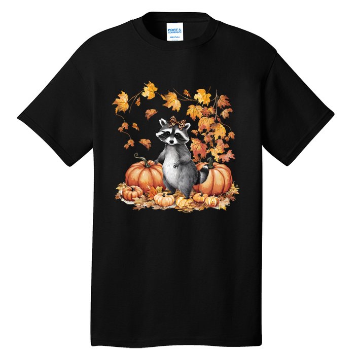 Raccoon And Pumpkin Spice Lovers Tall T-Shirt