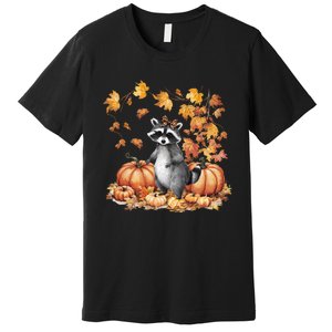 Raccoon And Pumpkin Spice Lovers Premium T-Shirt