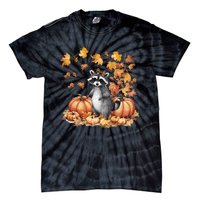 Raccoon And Pumpkin Spice Lovers Tie-Dye T-Shirt