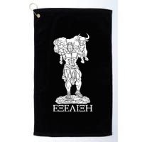 Raskol Apparel Progressive Overload Purple On White Golf Towel