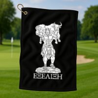 Raskol Apparel Progressive Overload Purple On White Golf Towel