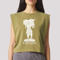 Raskol Apparel Progressive Overload Purple On White Garment-Dyed Women's Muscle Tee