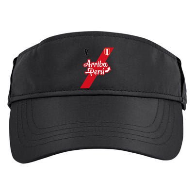 Retro Arriba Peru Soccer Jersey 9 Peruvian Futbol Adult Drive Performance Visor