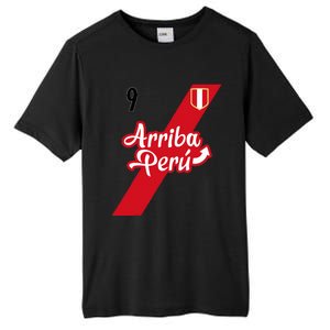 Retro Arriba Peru Soccer Jersey 9 Peruvian Futbol Tall Fusion ChromaSoft Performance T-Shirt