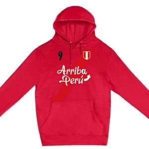 Retro Arriba Peru Soccer Jersey 9 Peruvian Futbol Premium Pullover Hoodie