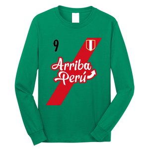 Retro Arriba Peru Soccer Jersey 9 Peruvian Futbol Long Sleeve Shirt