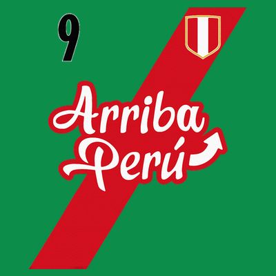 Retro Arriba Peru Soccer Jersey 9 Peruvian Futbol T-Shirt