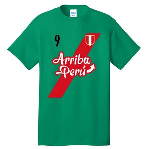 Retro Arriba Peru Soccer Jersey 9 Peruvian Futbol Tall T-Shirt