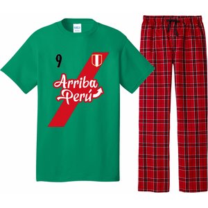 Retro Arriba Peru Soccer Jersey 9 Peruvian Futbol Pajama Set