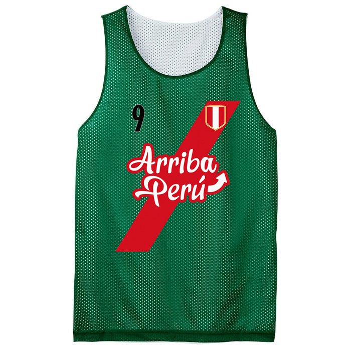 Retro Arriba Peru Soccer Jersey 9 Peruvian Futbol Mesh Reversible Basketball Jersey Tank