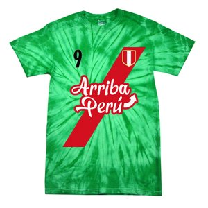 Retro Arriba Peru Soccer Jersey 9 Peruvian Futbol Tie-Dye T-Shirt