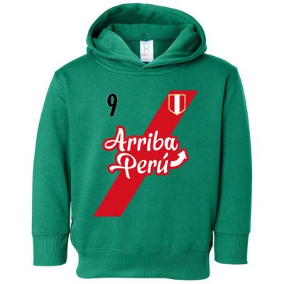 Retro Arriba Peru Soccer Jersey 9 Peruvian Futbol Toddler Hoodie